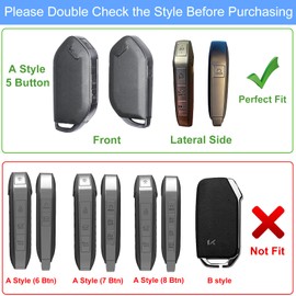 Aoocar TPU Key Case, Fit for 2023 2024 Kia Telluride EV5,with Leather Keychain, Blue