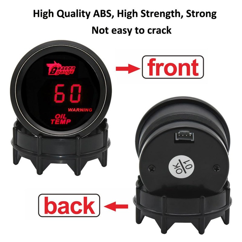 MOCNT Car Oil Temperature Display 2 Inch 52 mm Oil