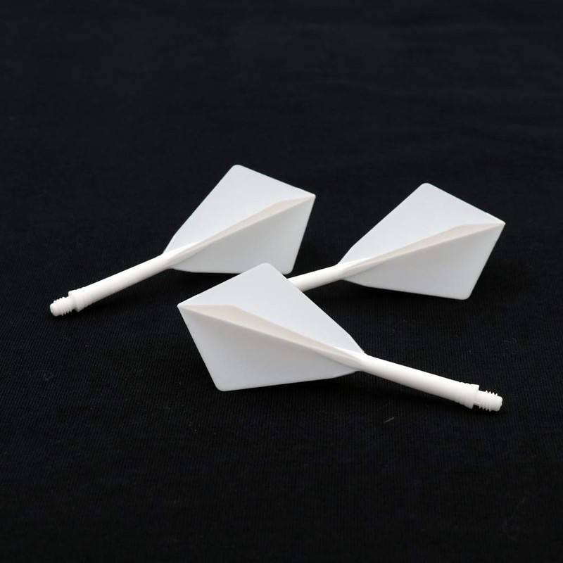 CUESOUL ROST Integrated Dart Shaft and Flights Medium,White Diamond Shape,Set