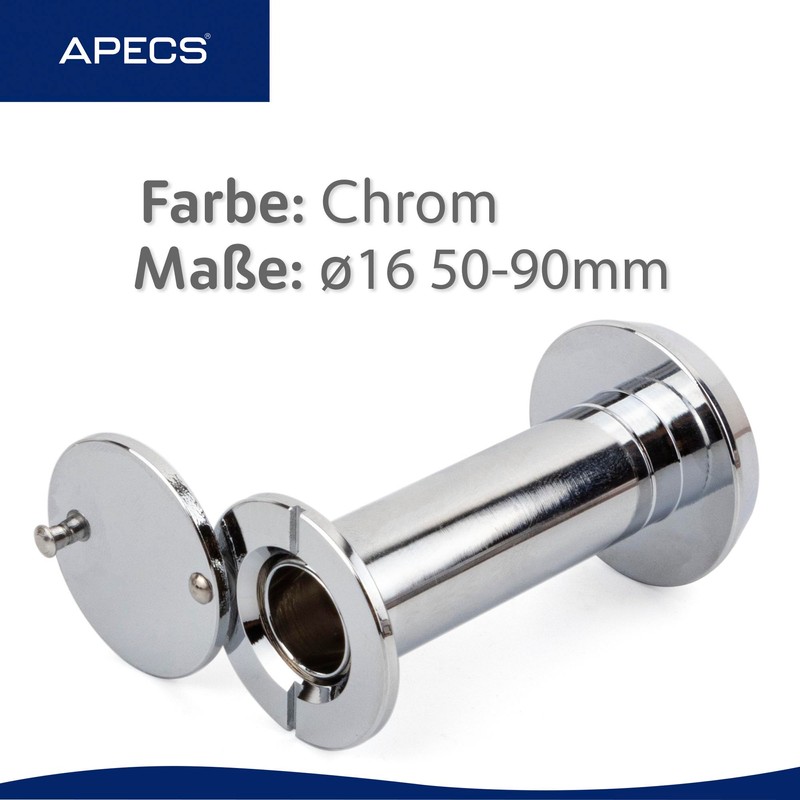 APECS Door Viewer with Privacy Screen for Door 50-90 mm