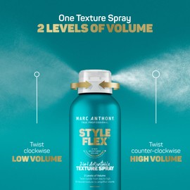 Marc Anthony Texture Hair Spray for Women & Men, Style Flex 2-in-1 Adjustable Texture Hairspray - Low to Extra Hold Styling Spray for Soft, Defined, Thicker & Fuller-Looking Hair Style, 7 oz