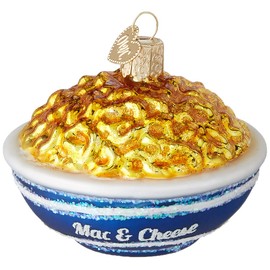 Old World Christmas Various Foods Glass Blown Ornaments for Christmas Tree, Bowl of Mac & Cheese