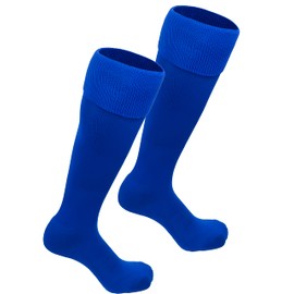 Just 4 Kicks Kid's Soccer Socks, Youth Solid Colors Soccer Socks (Royal)