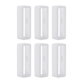 HARFINGTON 6pcs Watch Strap Loop Fastener Rings 26mm, White