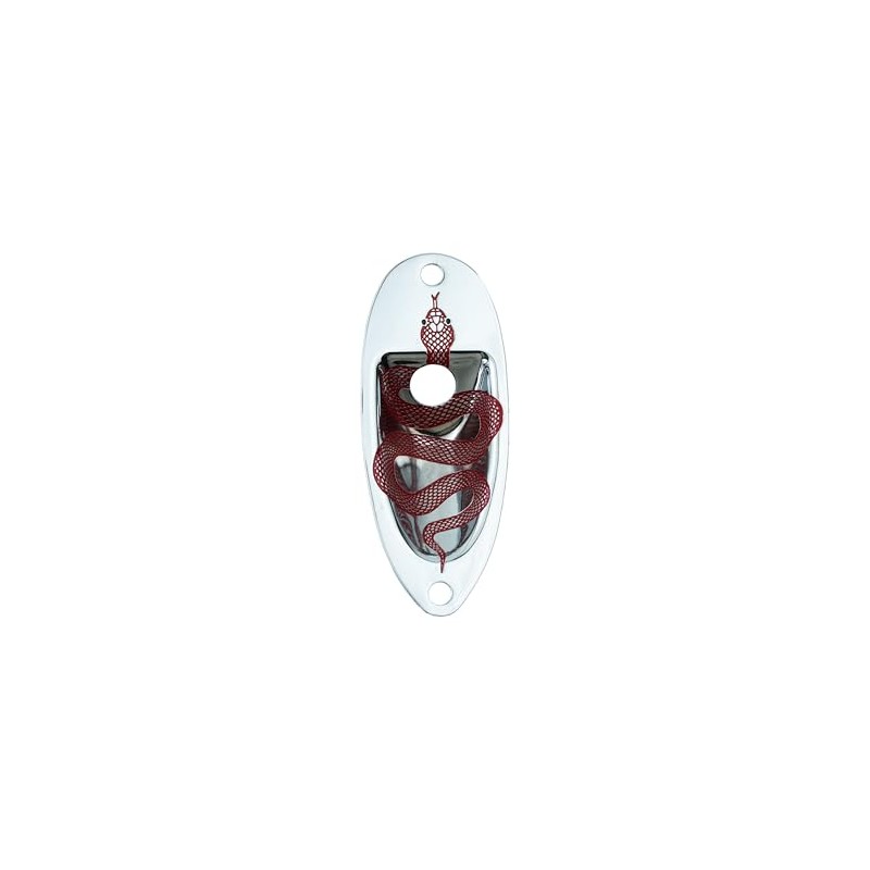 Guyker Guitar Input Jack Plate, Metal Oval Boat Shape Jackplate