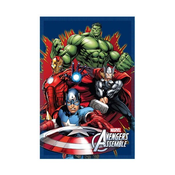 Plaid in pile, motivo: Avengers, misure: 140 x 100 cm