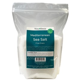 Viva Doria Mediterranean Sea Salt, Fine Grain, 5 lb