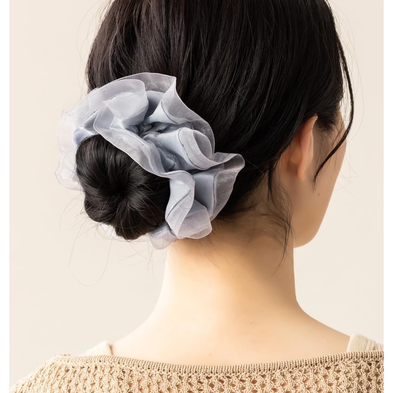 JewelVOX Scrunchie Hair Accessories, Organza, Chiffon, Ruffle, Stylish, Popular, Adult