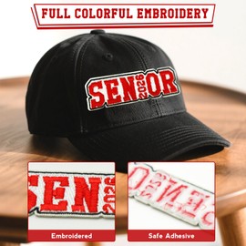 XMJY Senior Large Iron On Patches, 2026 Graduation Embroidered Patch for Backpacks Hats Jackets Jeans Clothes, DIY Graduation Gift Appliques for Teachers Students