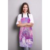 Wasach Purple Marble Pattern Apron,Adjustable Neck Bib Apron for Men