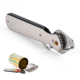TVETE Rotating Side Can Opener, Manual Multi-functional Manual Can Opener, Mini Can Opener, Dedicated to Beverage Cans, Can Hangs on Keychain, Easy to Carry, Safe Smooth Edge, No Sharp Edges, Durable