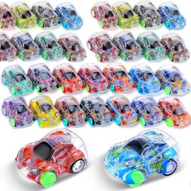 JoyJoyful Pack of 50 Car Toy Pull Back Toy Cars from 1 2 3 Years, Mini Cars Car Wind-Up Car Party Bag Guest Gift Children's Birthday Wind Up Toy Set for Boys Girls