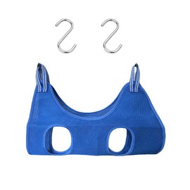 Cats Dogs Grooming Hammock Harness Kit, Pet Grooming Sling, Restraint Bag, Pet Nail Clip Helper Bag with S Hooks for Grooming, Bathing, Nail Cutting, Ear, Eye Care (Blue)