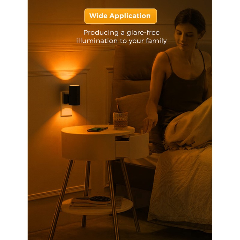 L LOHAS LED Amber Night Light, Dimmable Night Light, Dusk