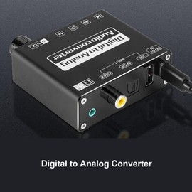 Digital to Analog Audio Converter with 5.1 Receiver, Digital Optical to Analog Adapter for Phone Tablet Computer TV Speaker
