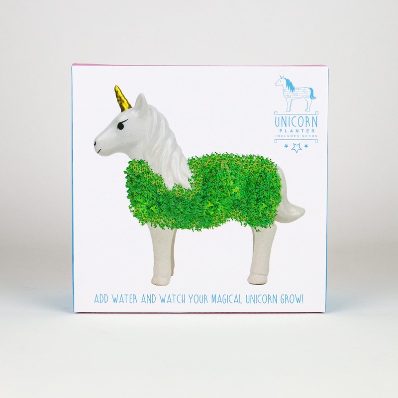 GR Gift Republic GR452177 Ceramic Unicorn Plant Animal for Growing