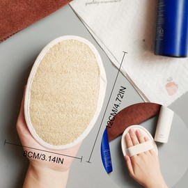 Natürlicher Luffa Schwamm Peeling Körper Wäscher (2 Stück) aus umweltfreundlichem und biologisch abbaubarem Dusch-Luffaschwamm Luffa für Damen und Herren