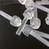 Pack of 60 Transparent Clear Plastic Acrylic Thumbscrews, Slotted+knurled M4