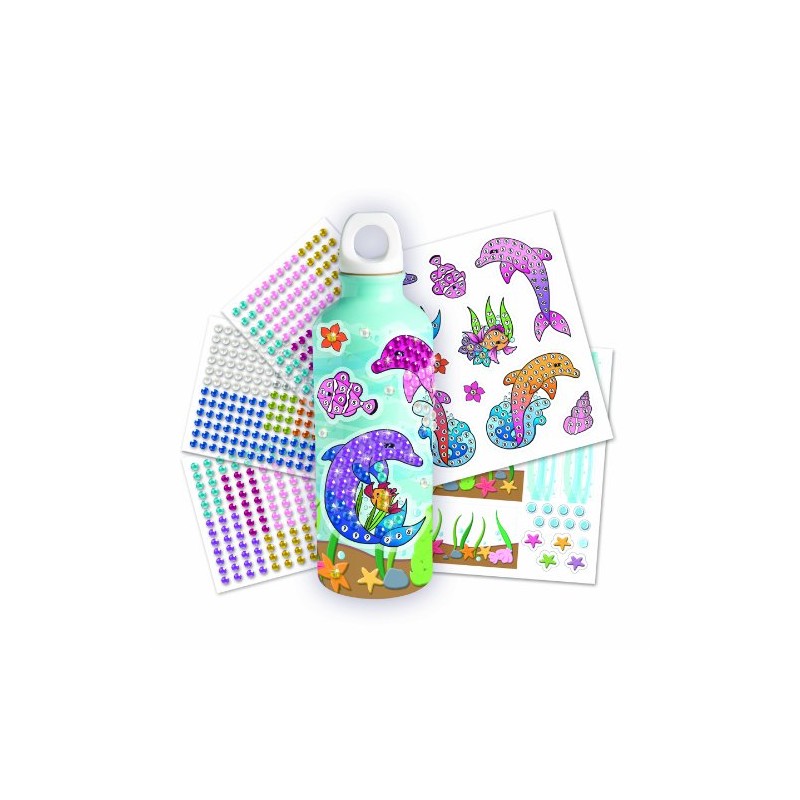 SparkleUps Water Bottle Dolphins Sticker Kit