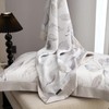 MKXI Eucalyptus Leaves Duvet Cover Lightweight Bedding Set White and