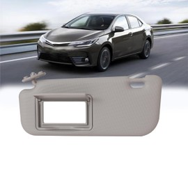 FITIPICI Driver Left Side Sun Visor Compatible with Toyota Corolla 2014 2015 2016 2017 2018 2019 Replacement Sunshade # 74320-02B50-B0 (Gray, 14-19 Driver Side)