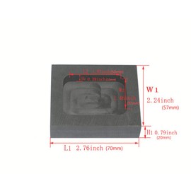 Graphite Ingot Mold Melting Casting Mould for Gold Silver Nonferrous Metal (D1kg)