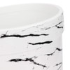 Wifehelper White Household Bathroom Waste Bin Marble Lidless Garbage Can