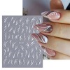 Unbranded 4Pcs Set Nail Stickers Abstract Line Self-Adhesive Slider Peel