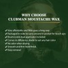 Clubman Mustache Wax for Men – Brown Moustache Wax with