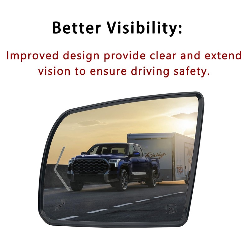 Driver Side Heated Turn Signal Blind Spot Detection Mirror Glass