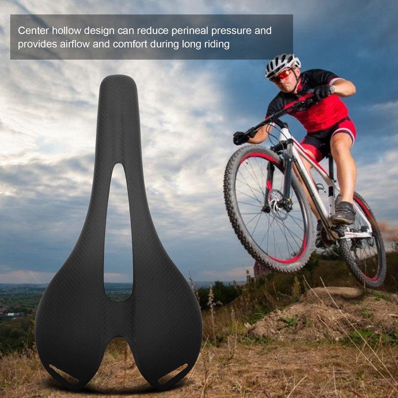 Bike Seat Cushion 3K Saddle Seat Hollow Breathable Full Carbon