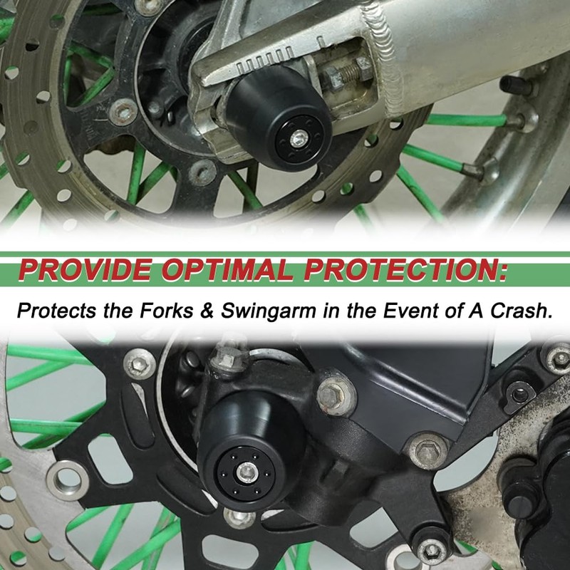 Xitomer Front + Rear Axle Sliders Fit for KLX300 2021-2024,
