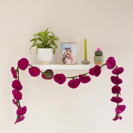 Felt Flower Garland - Purple (approx. 160 cm long)
