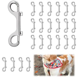 RICHIELANPETS 24PCS Double Ended Bolt Snaps Hooks 2.75 inch Heavy Duty Bolt Snap for Dog Leash Zinc Alloy Trigger Snap Hook Metal Clips Key Holder for Key Chain Dog Collar Pet Cage (24)
