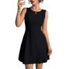 Vidifid Women's Sleeveless Boat Neck Mini Dress Summer A-Line Club