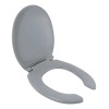 Asiento Con Tapa Redondo Gris Para Wc Exel Premium 92