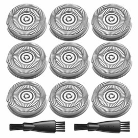 Shaver Replacement Blades Compatible with SweetLF Electric Shaver Razor SWS7105, 9 Replacement Blades(Blades Only), 2 Cleaning Brush