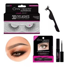 By Apple Par De Pestañas 3d 06 Lilie Pegamento Pinzas