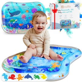 Mallie® Blue Original Water Mat Baby BPA Free 66 x 50 cm I Perfect Tummy Time Toy for Tummy Position - Water Play Mat Baby, Baby Mat, Baby Mat for Baby 3 Months