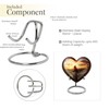YATHABHISA Red Cardinal Heart Shaped Urn Keepsake, Mini Urns for