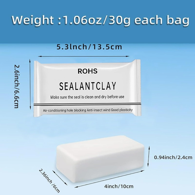 TIANKEYYDS 4-Pack White Seal Putty Waterproof Duct Seal Repair Sealing