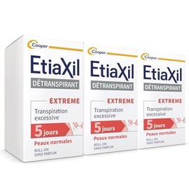 ETIAXIL - Detperspirant - Treatment of Excessive Sweating - Armpits - Normal Skin - Roll-on - 15ml - Pack of 3