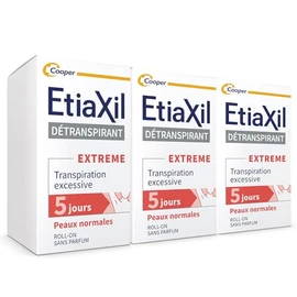 ETIAXIL - Detperspirant - Treatment of Excessive Sweating - Armpits - Normal Skin - Roll-on - 15ml - Pack of 3