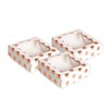 Anniversary House 3-pack Small Treat Boxes, Rose Gold Polka Dot