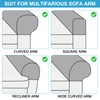 sourcing map 2Pcs Stretch Armrest Covers, Polyester Soft Armchair Slipcovers