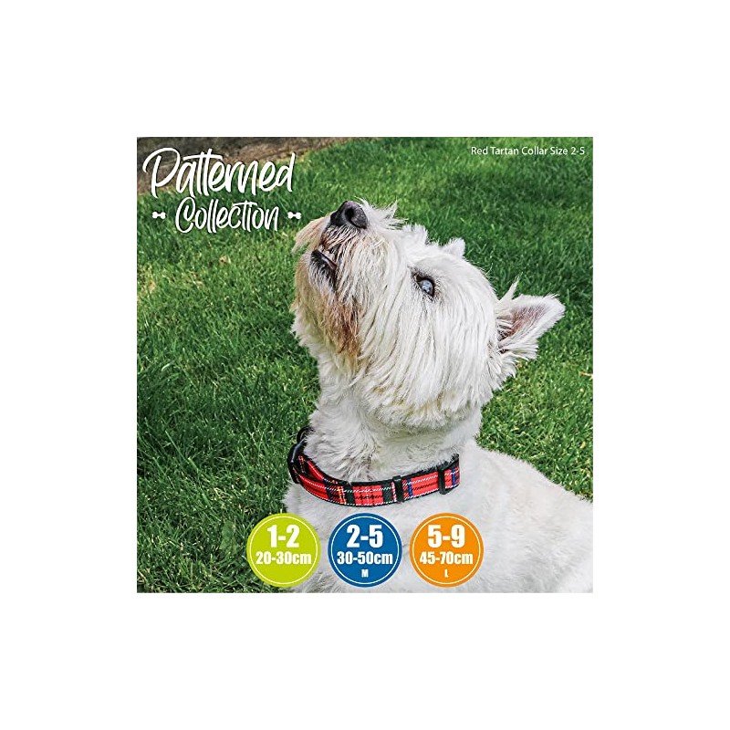 Ancol Nylon Adjustable Collar, 45-70 cm, Size 5-9, Red