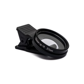 SYSTEM-S Macro Lens +4 Zoom Close Up Filter with Clip in Black