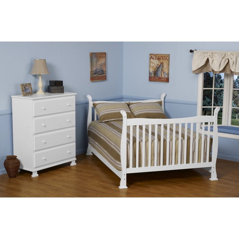 DaVinci Twin/Full Size Bed Conversion Kit (M4799) in White