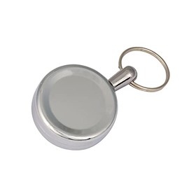 Wedo 2624028 Belt Clip Metal Key Cord, 60 cm, Chrome