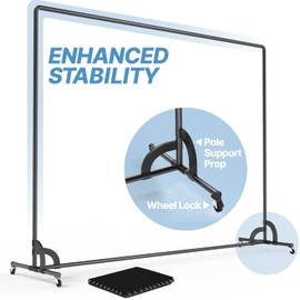 LimoStudio 10 x 7 ft. Backdrop Stand with Wheel Dolly & Black Screen Combo, Adjustable Photo Banner Holder for Party, Events, Photoshoot, Sturdy, Movable Background Frame, AGG3422